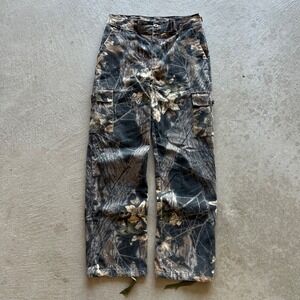 Vintage 90s Camo Real Tree Cargo Pants Size 28x28 Brown Mossy Oak